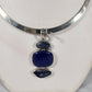 3 Stone Blue Lapis & Agate - Pendant