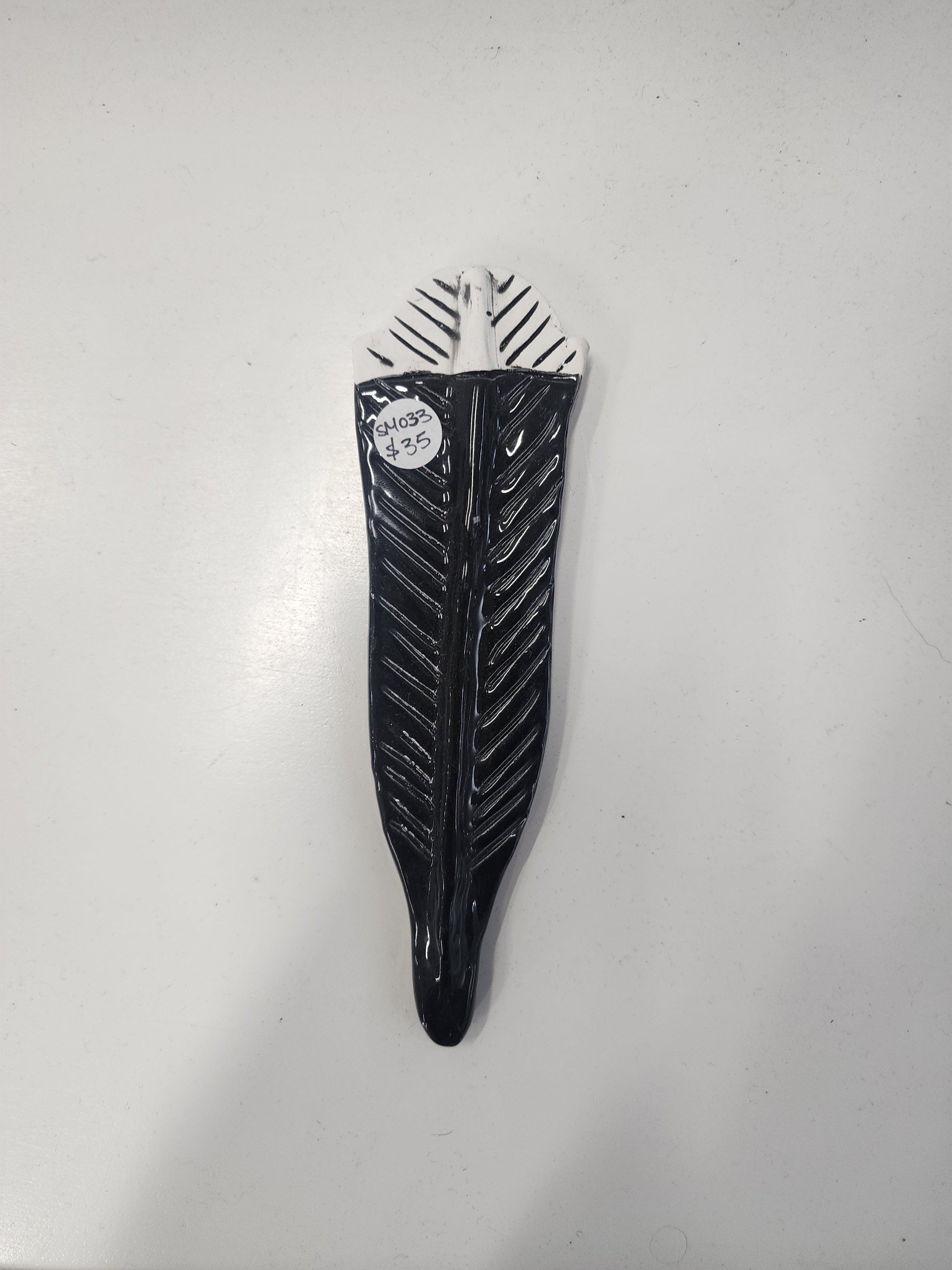 Huia Feather - Ceramic Wall Hanging