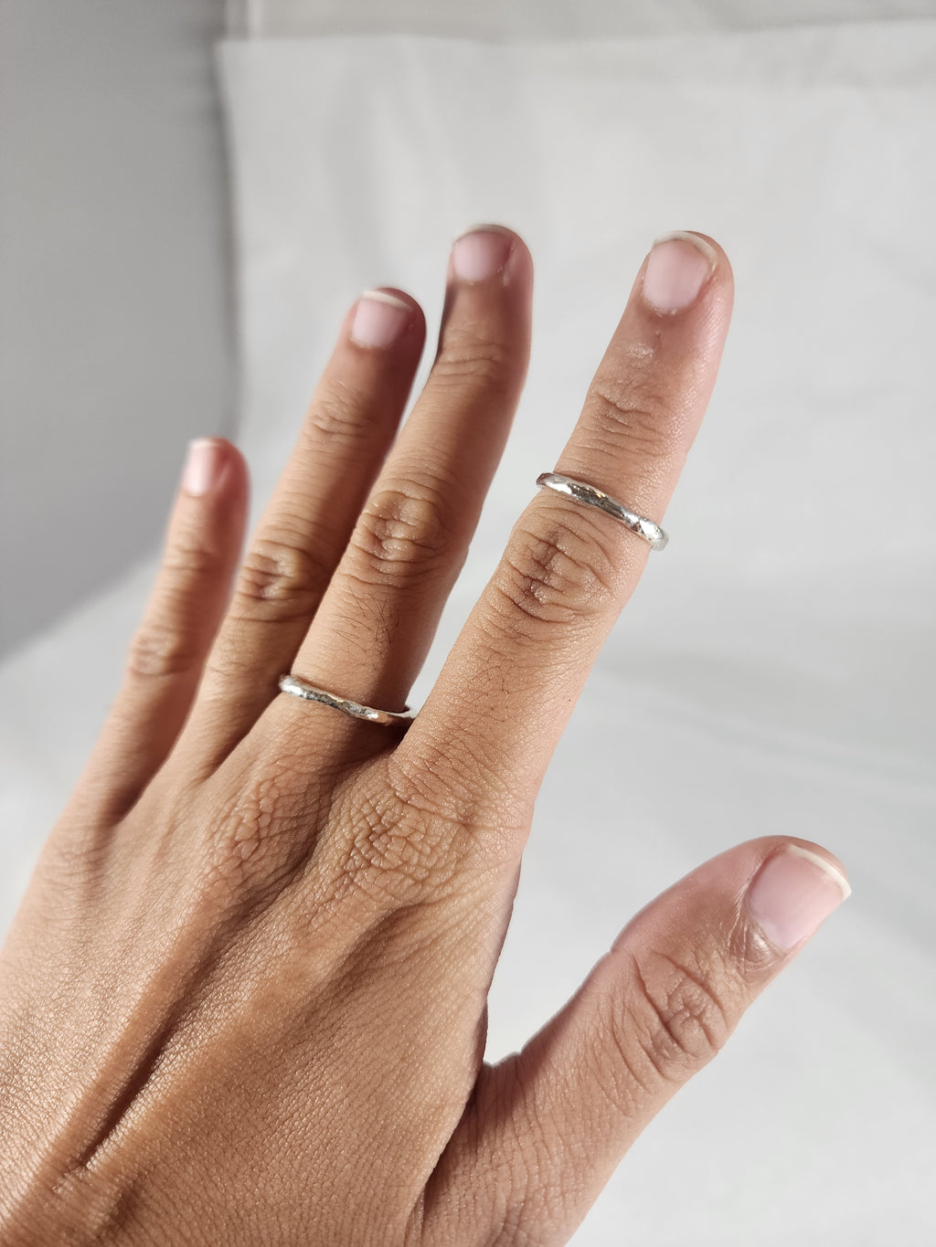 Reticulated Silver Stacking Ring
