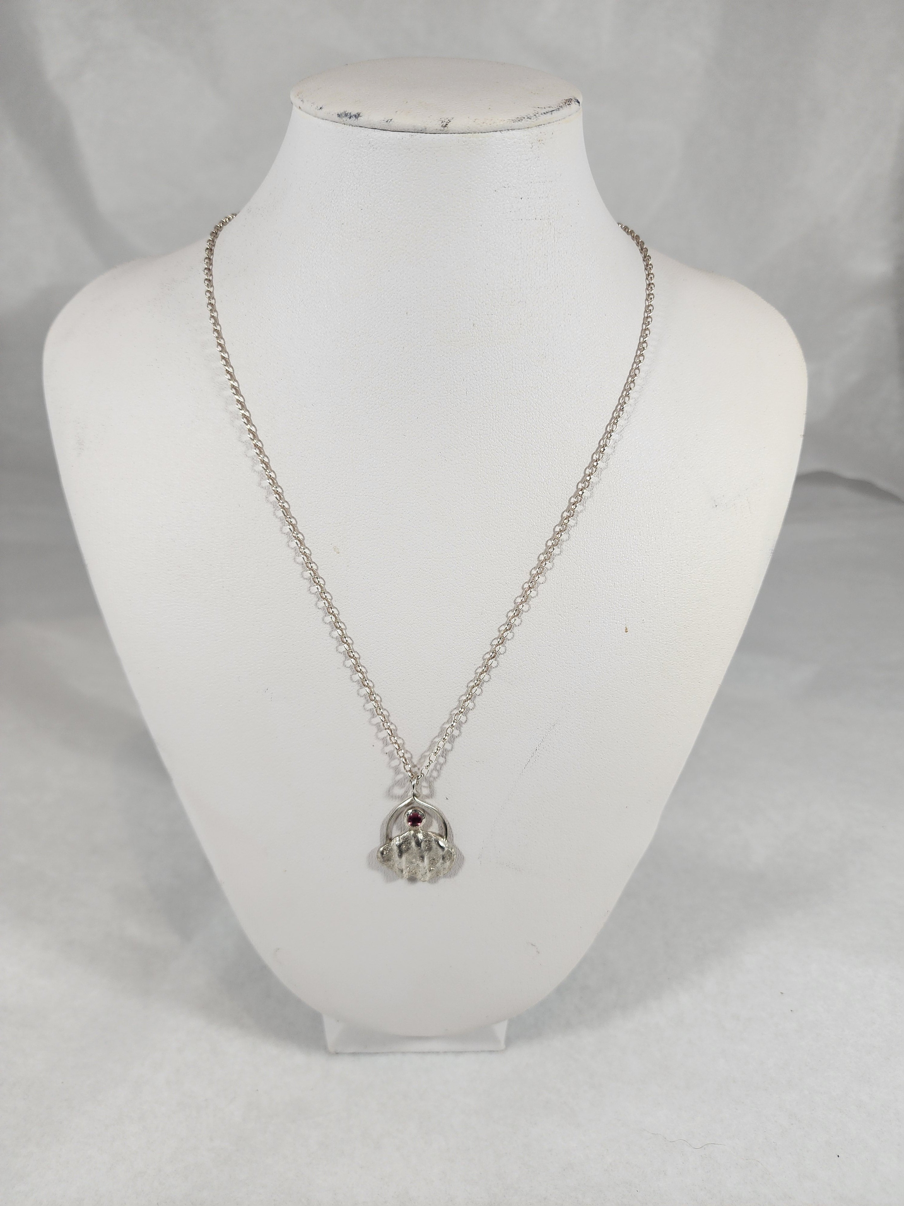 Pink Tourmaline Shell - Necklace