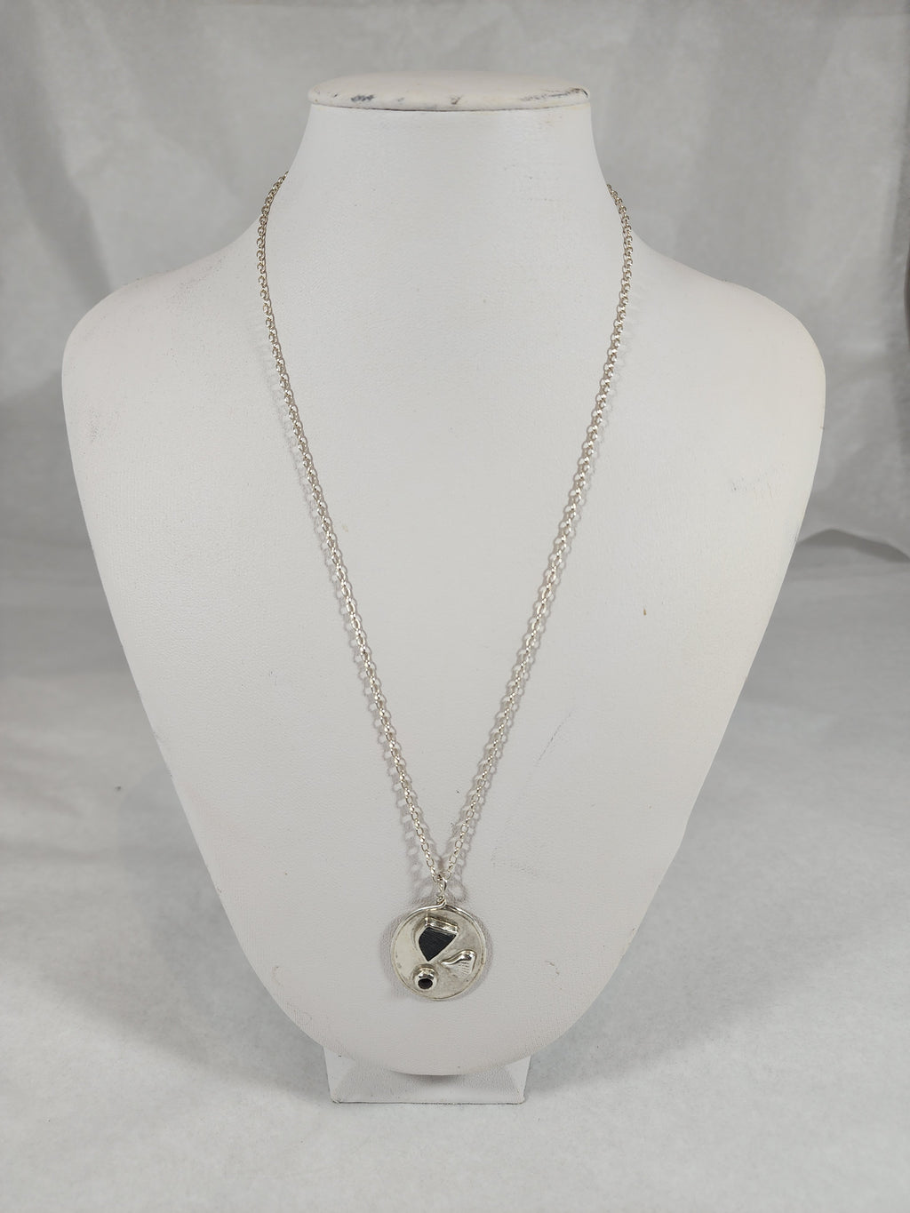 Pink Tourmaline Shell Fragment - Necklace