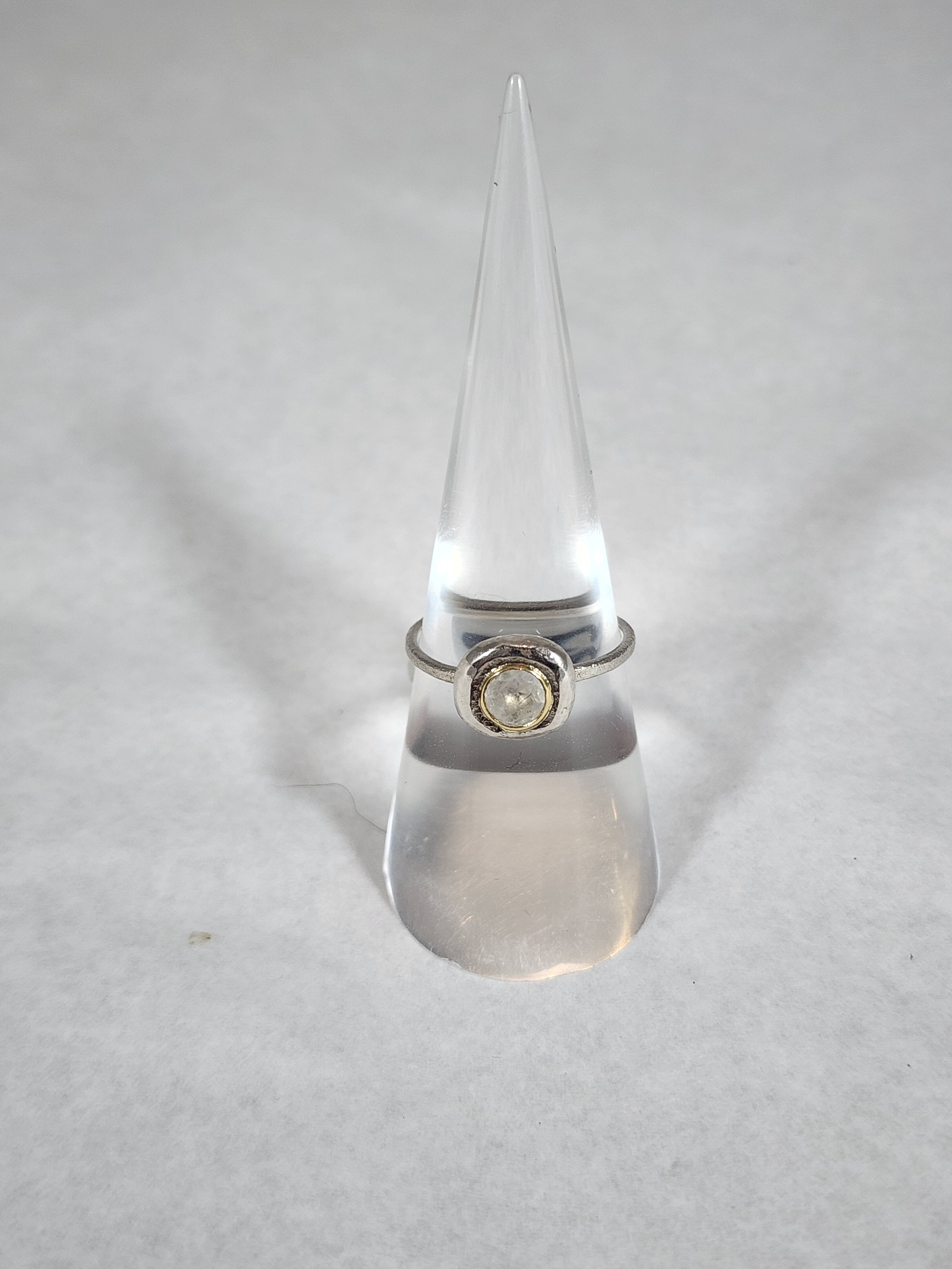 Rainbow Moonstone with Gold - Ring