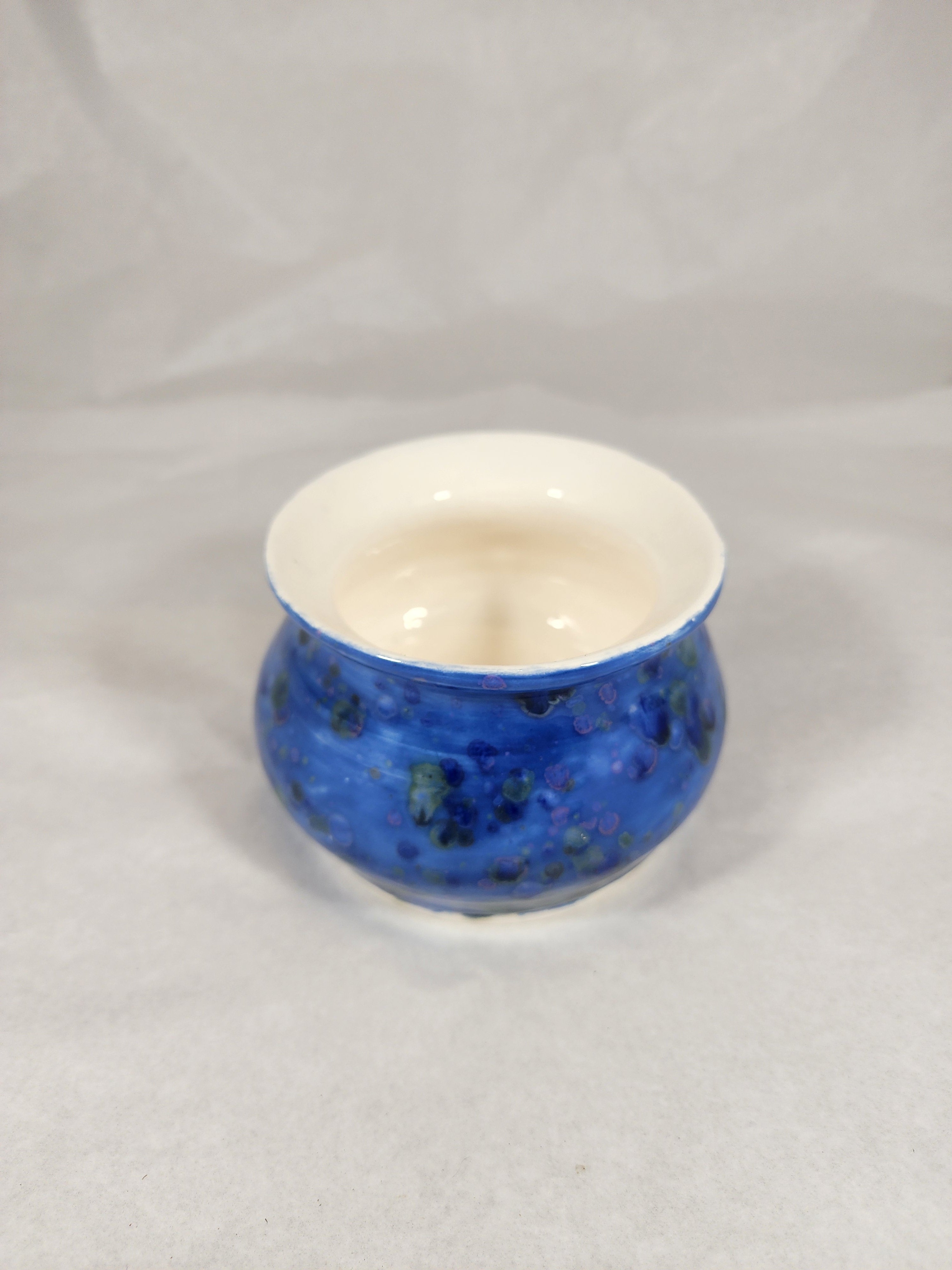 Small Blue Speckled Vase