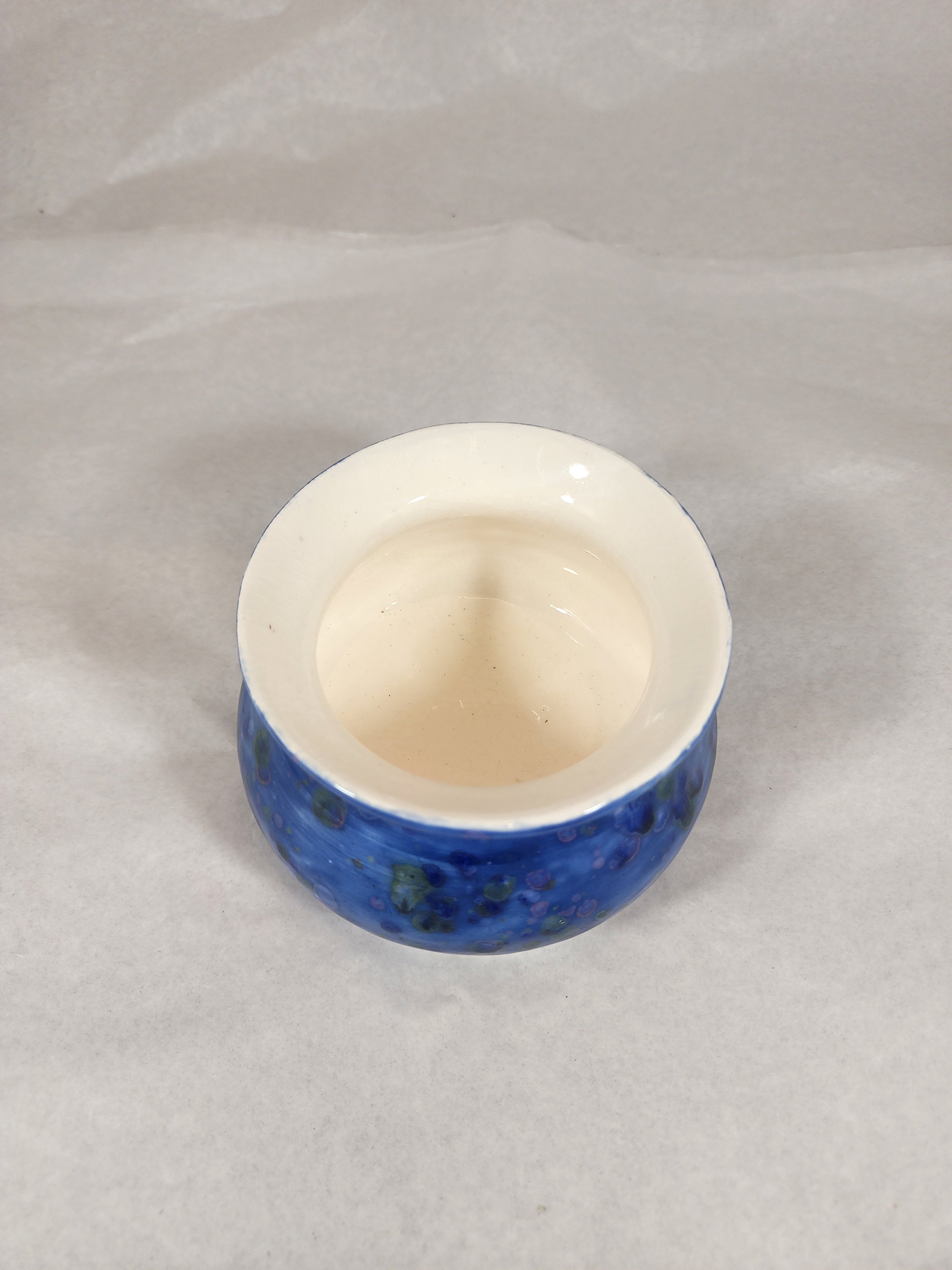 Small Blue Speckled Vase