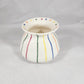 Medium Vase - Clear Glaze with Stripes