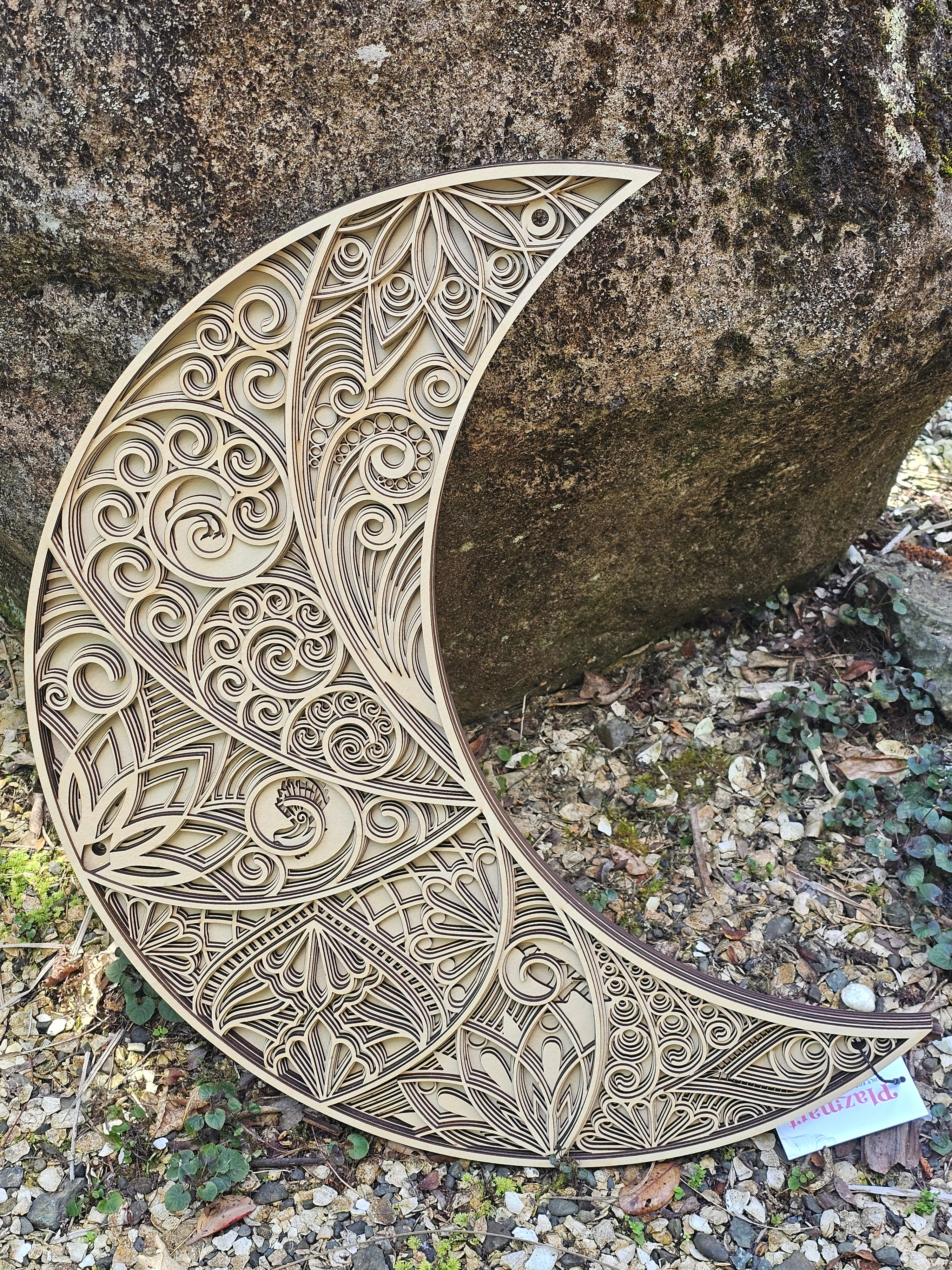 3D Kiwiana Mandala Moon - Wall Art