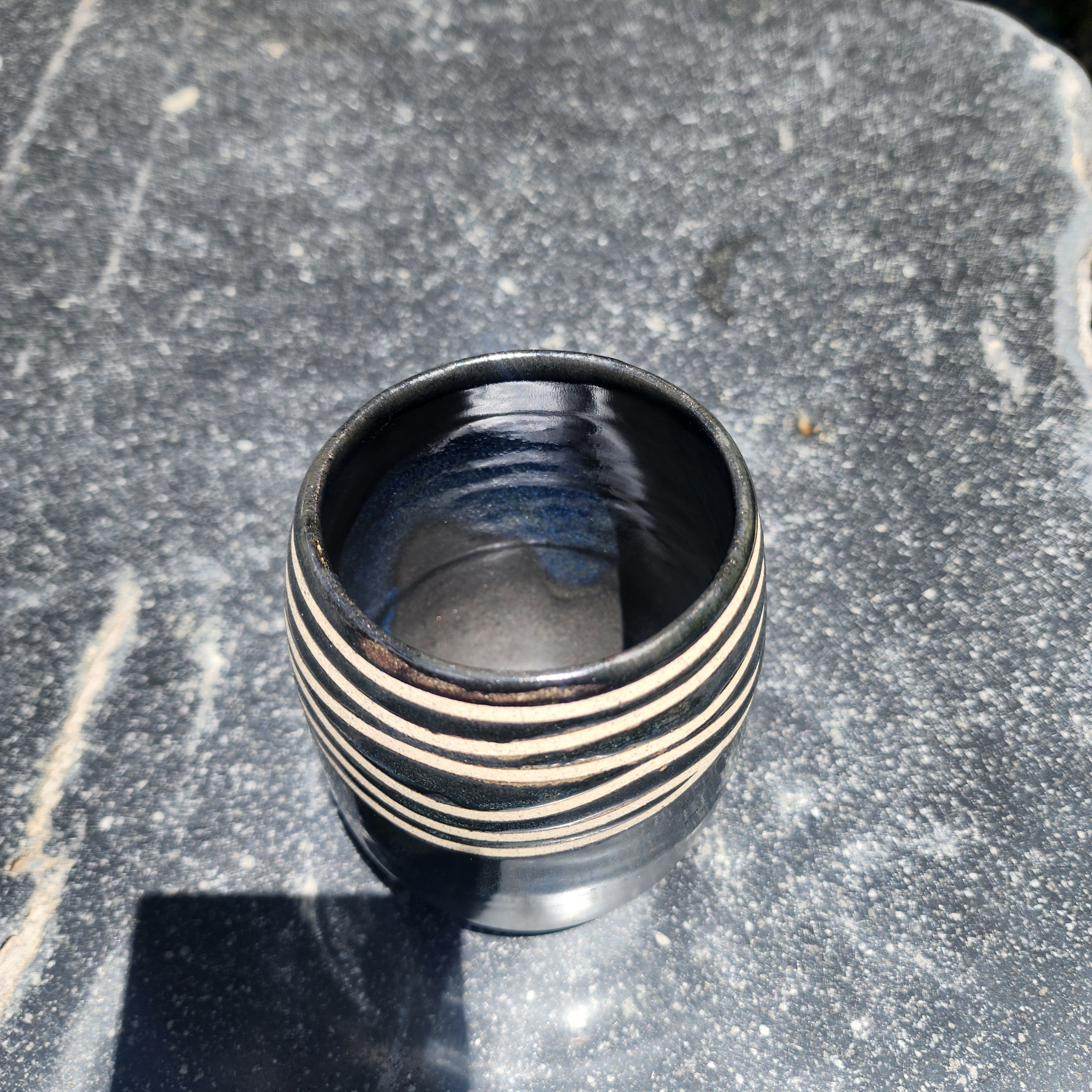 Black Stripe Vase - Short