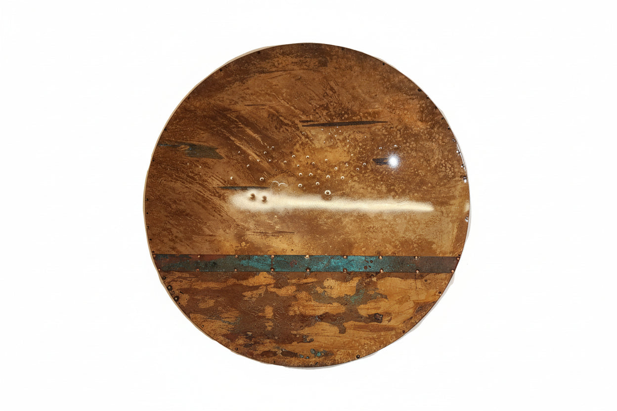 Into The Great Wide Open - Large Round Copper Panel