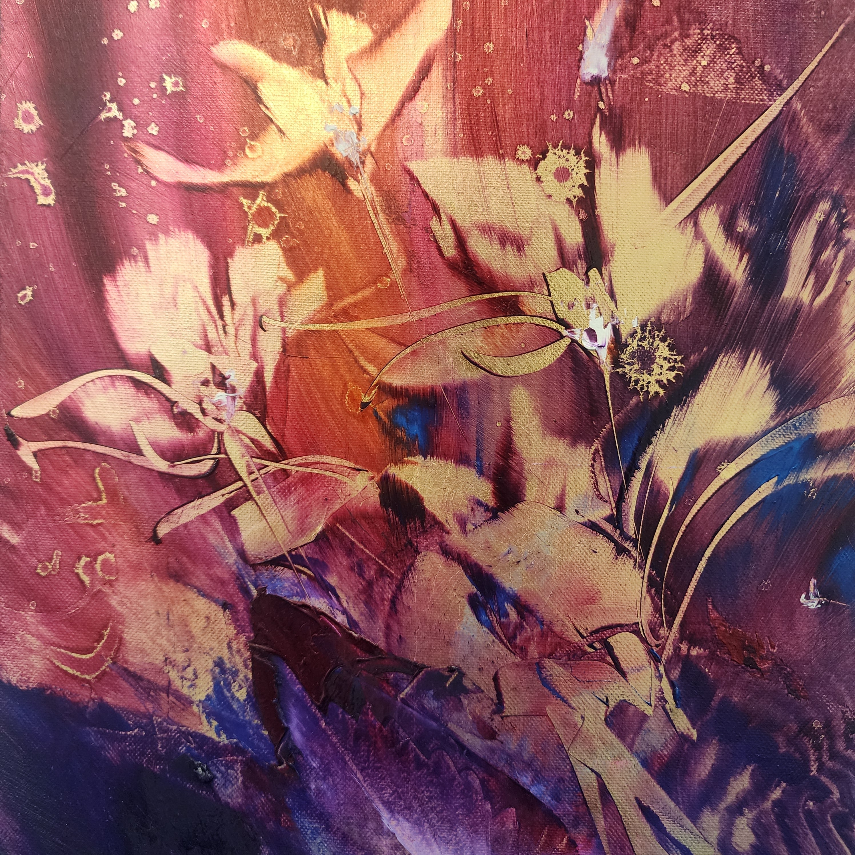Golden Orchids - Original Painting