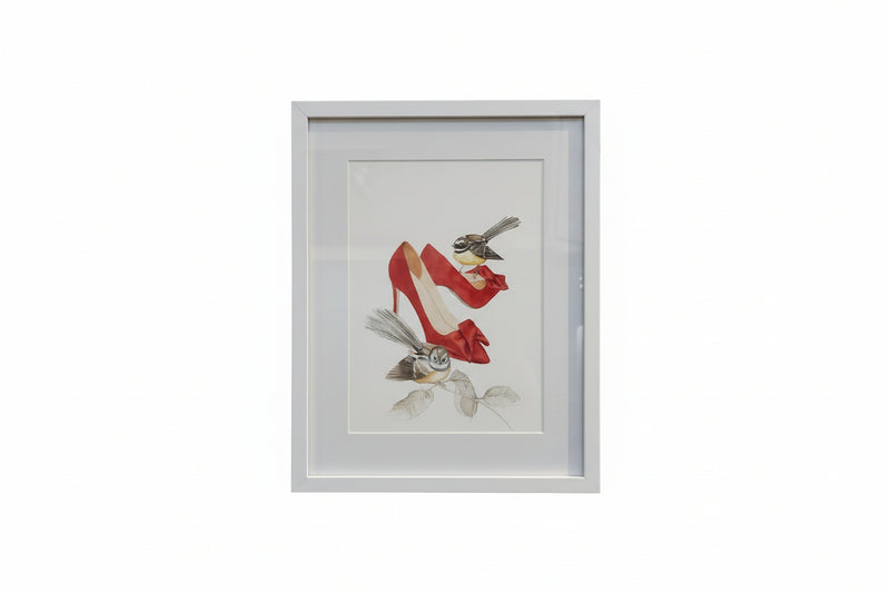 Red Heels & Two Fantails - Original Painting