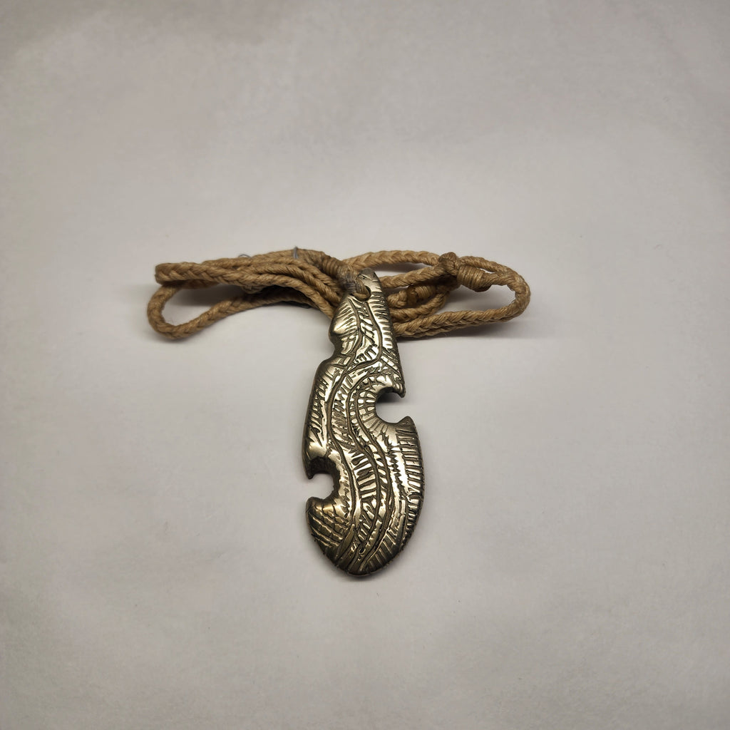 White Bronze Pendant - Flame