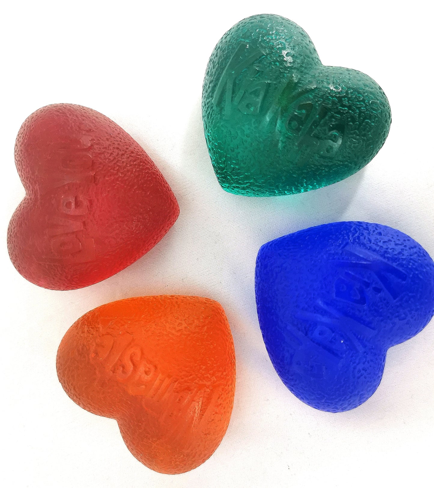 Cast Glass Hearts