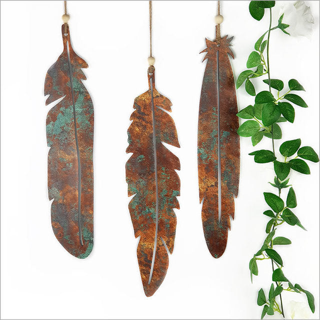 Feathers (Copper Patina) ACM Print set of 3