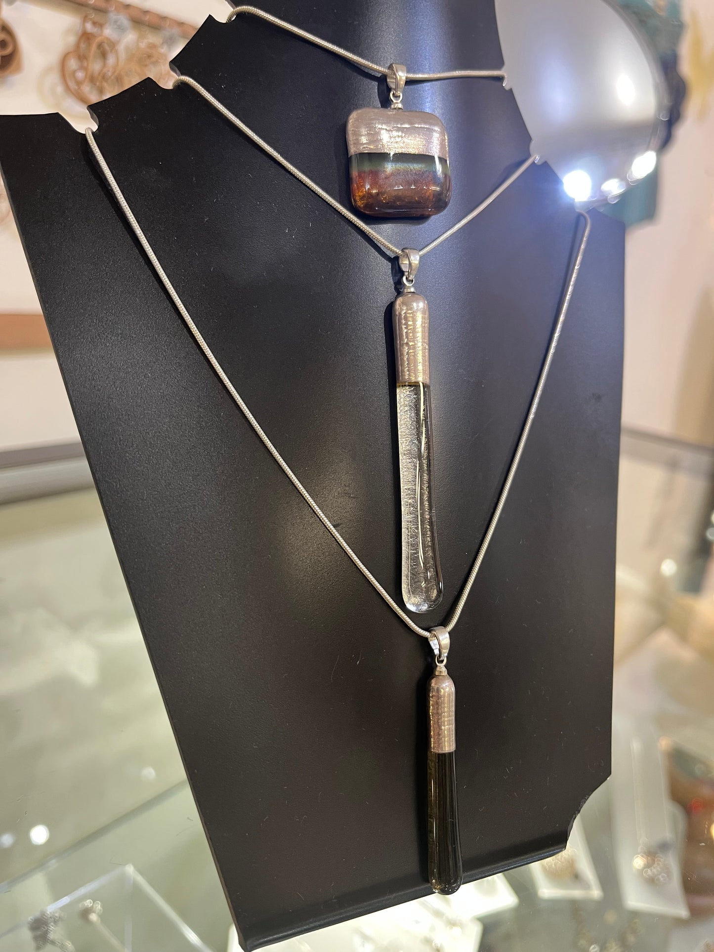 Glass Pendant Necklaces from $70