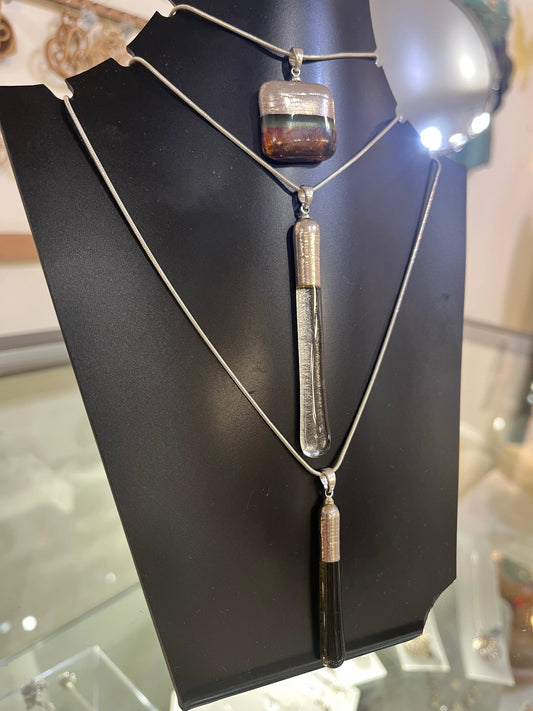 Glass Pendant Necklaces from $70