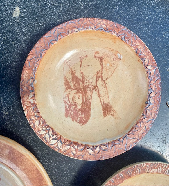 Elephant plate & bowls