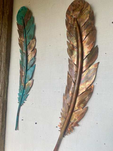 Large Feathers - Copper