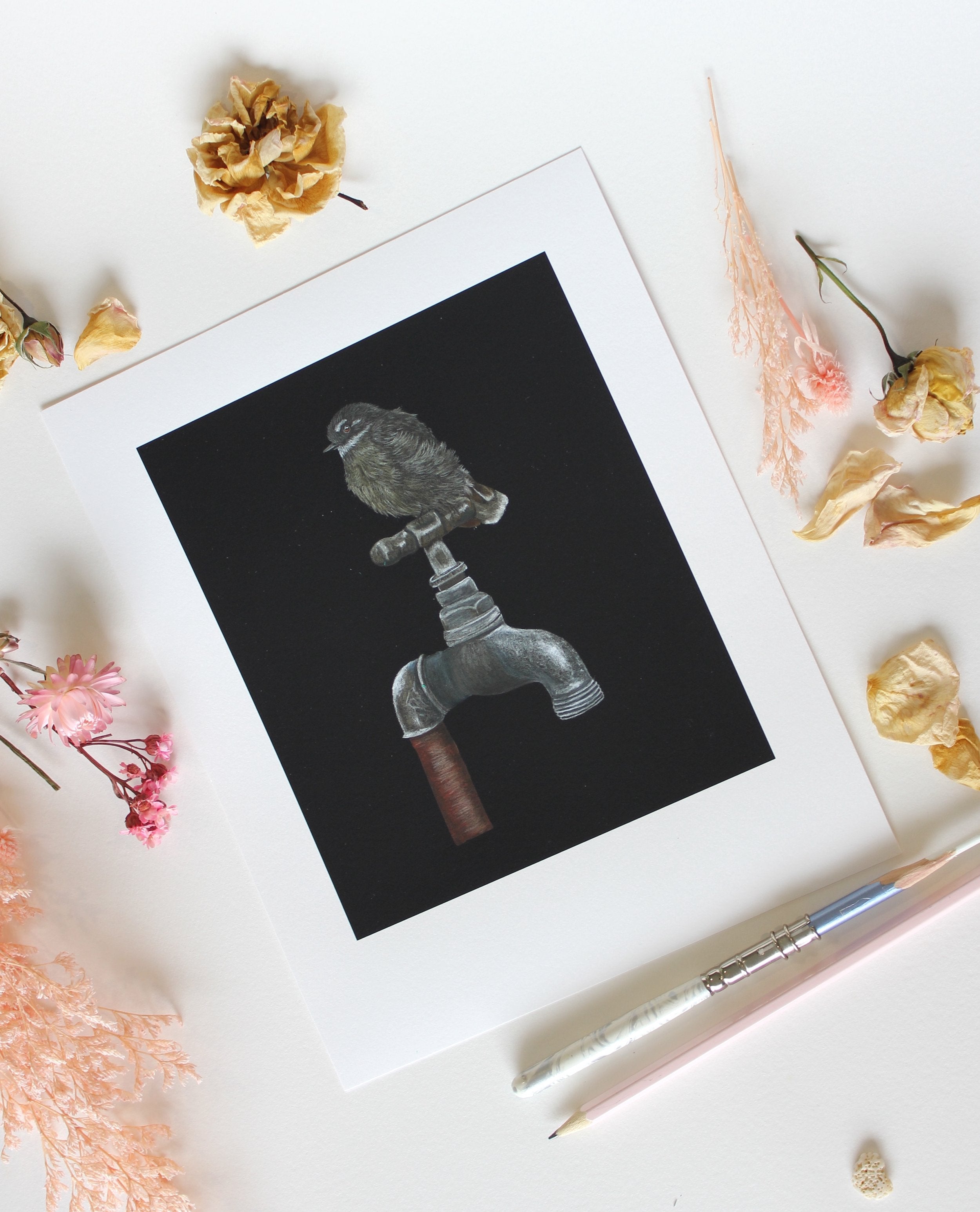 Piwakawaka on Tap - Limited Edition Print