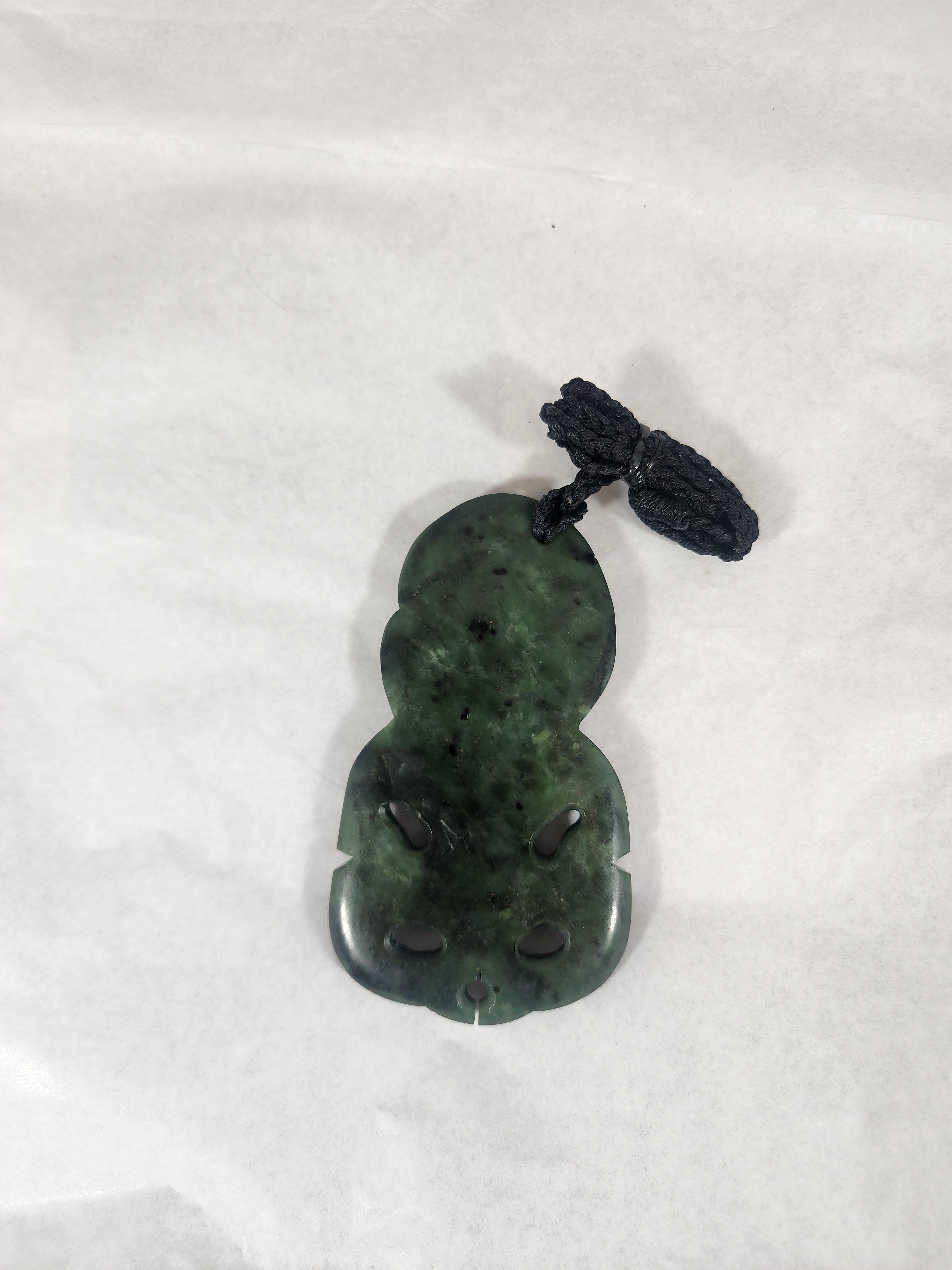 XL Tiki with Paua Eyes - Pounamu