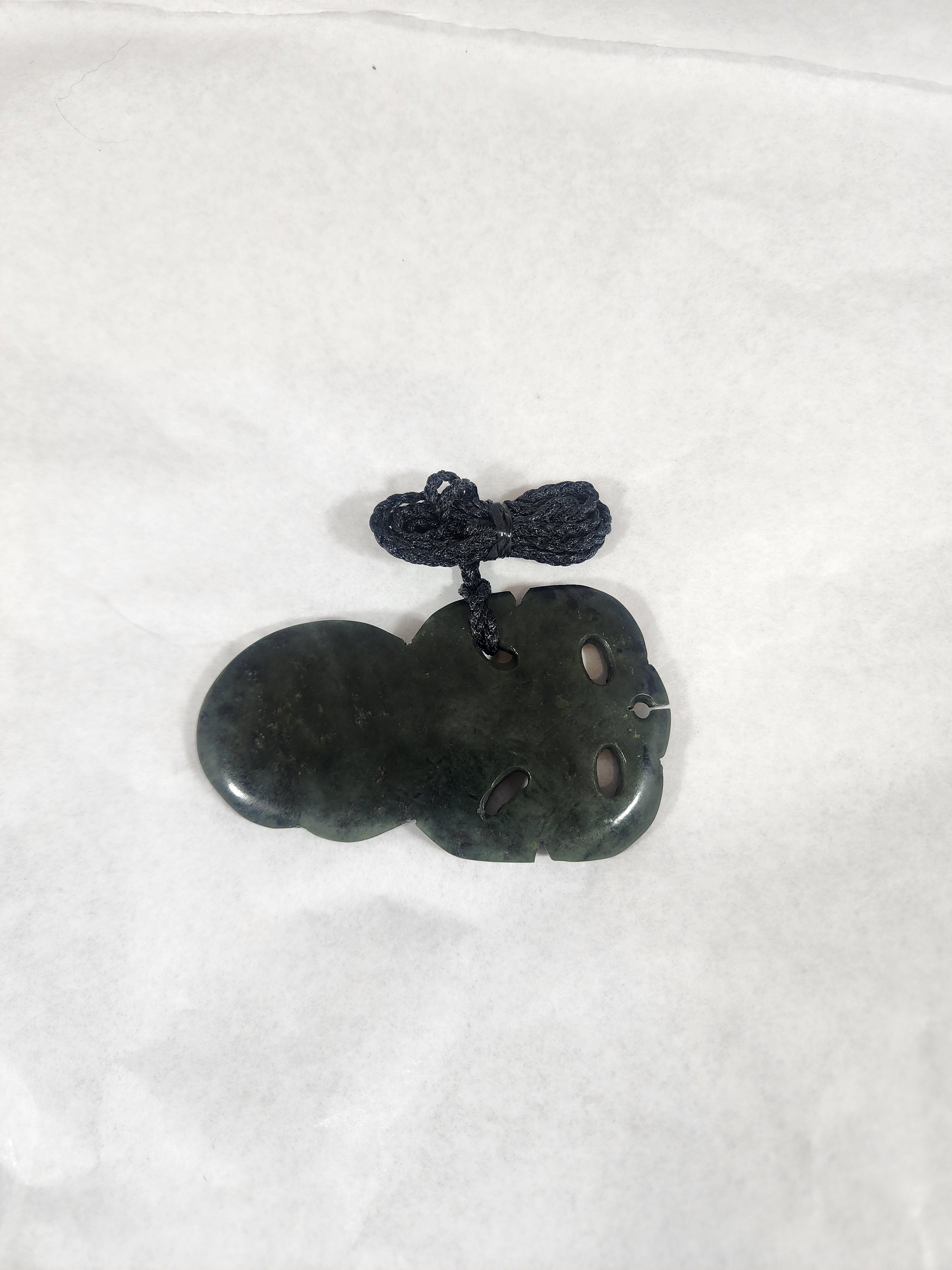 Large Tiki with Paua Eyes - Pounamu