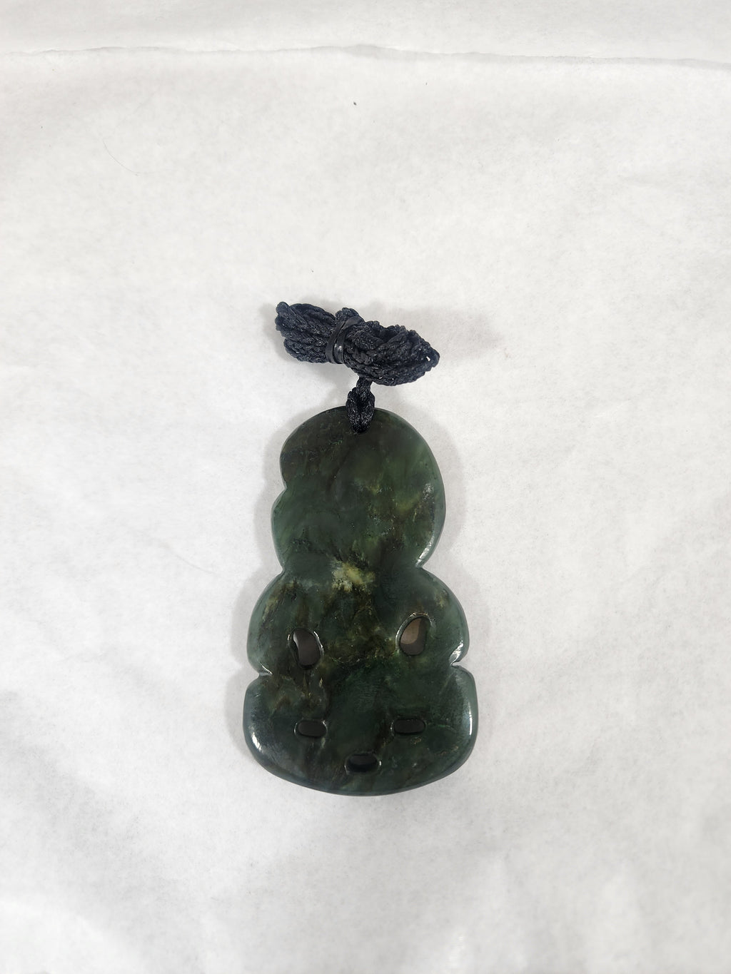 Large Tiki with Paua Eyes - Pounamu