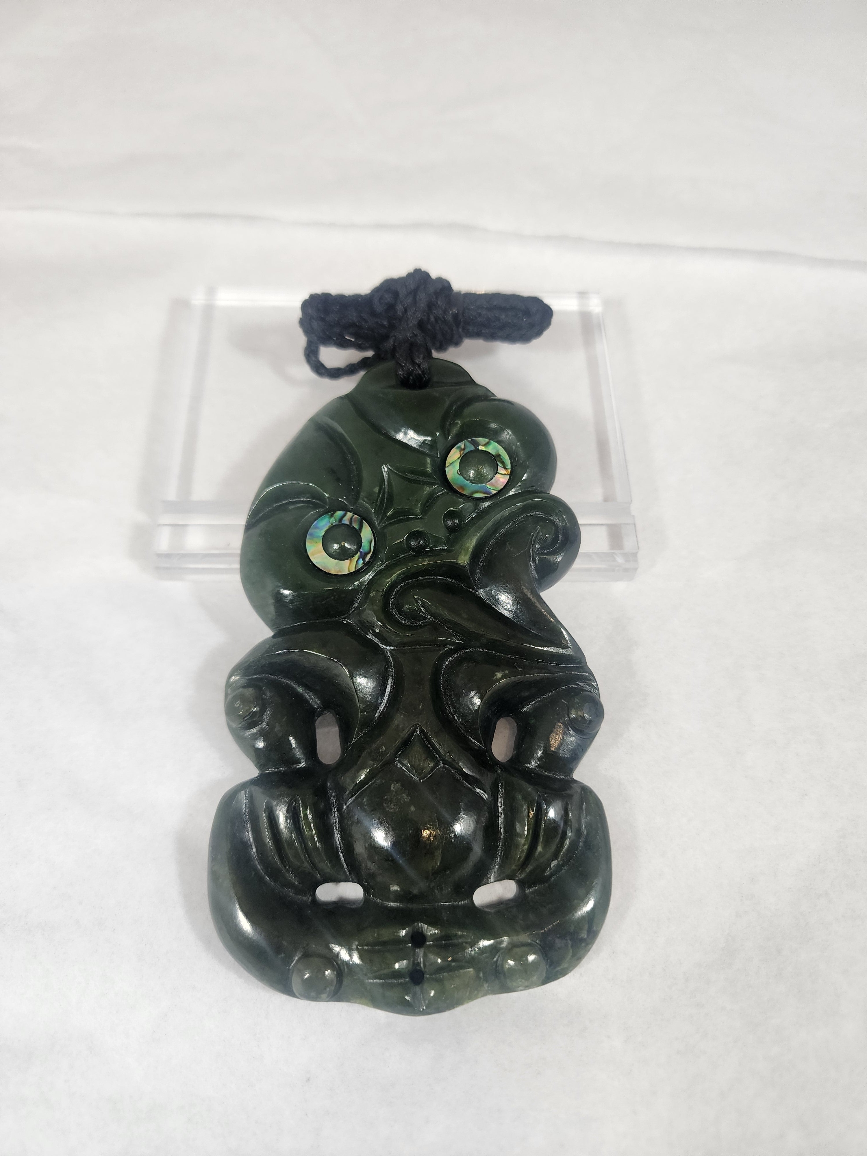 XXL Tiki with Paua Eyes - Pounamu