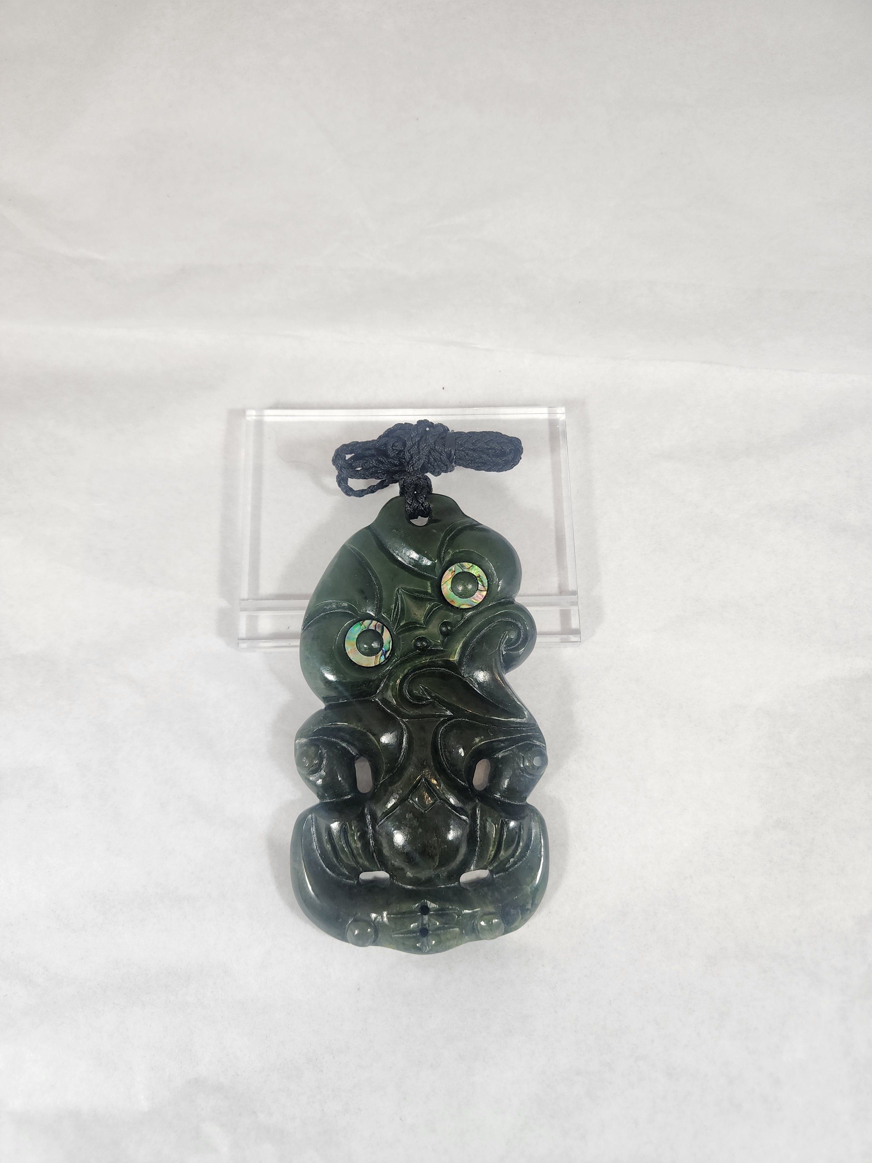 XXL Tiki with Paua Eyes - Pounamu