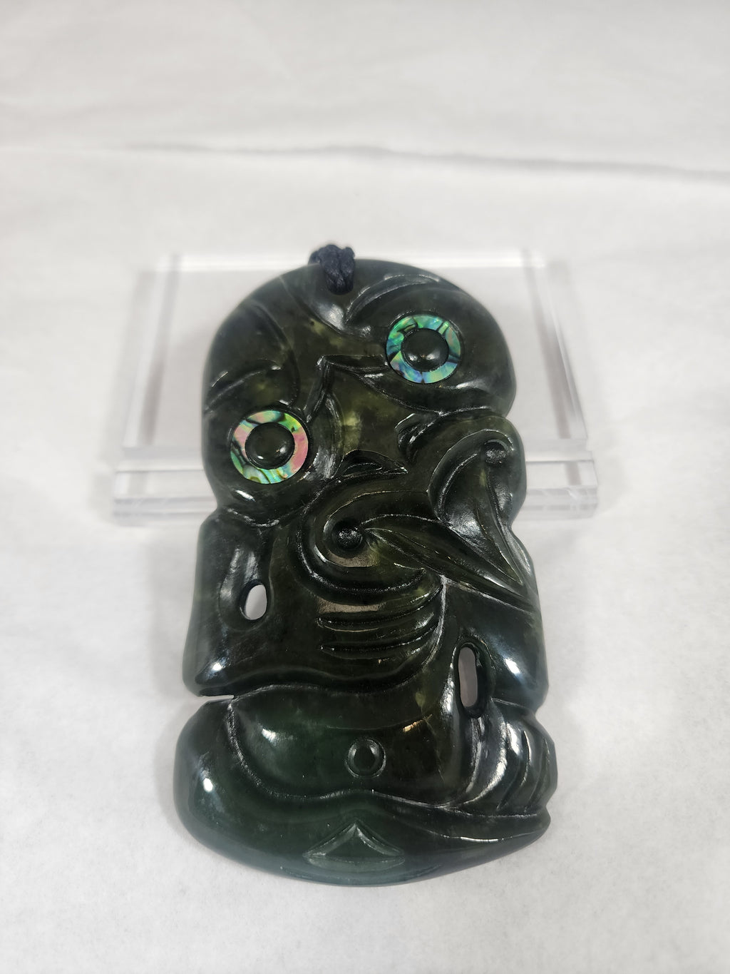 XL Tiki with Paua Eyes - Pounamu