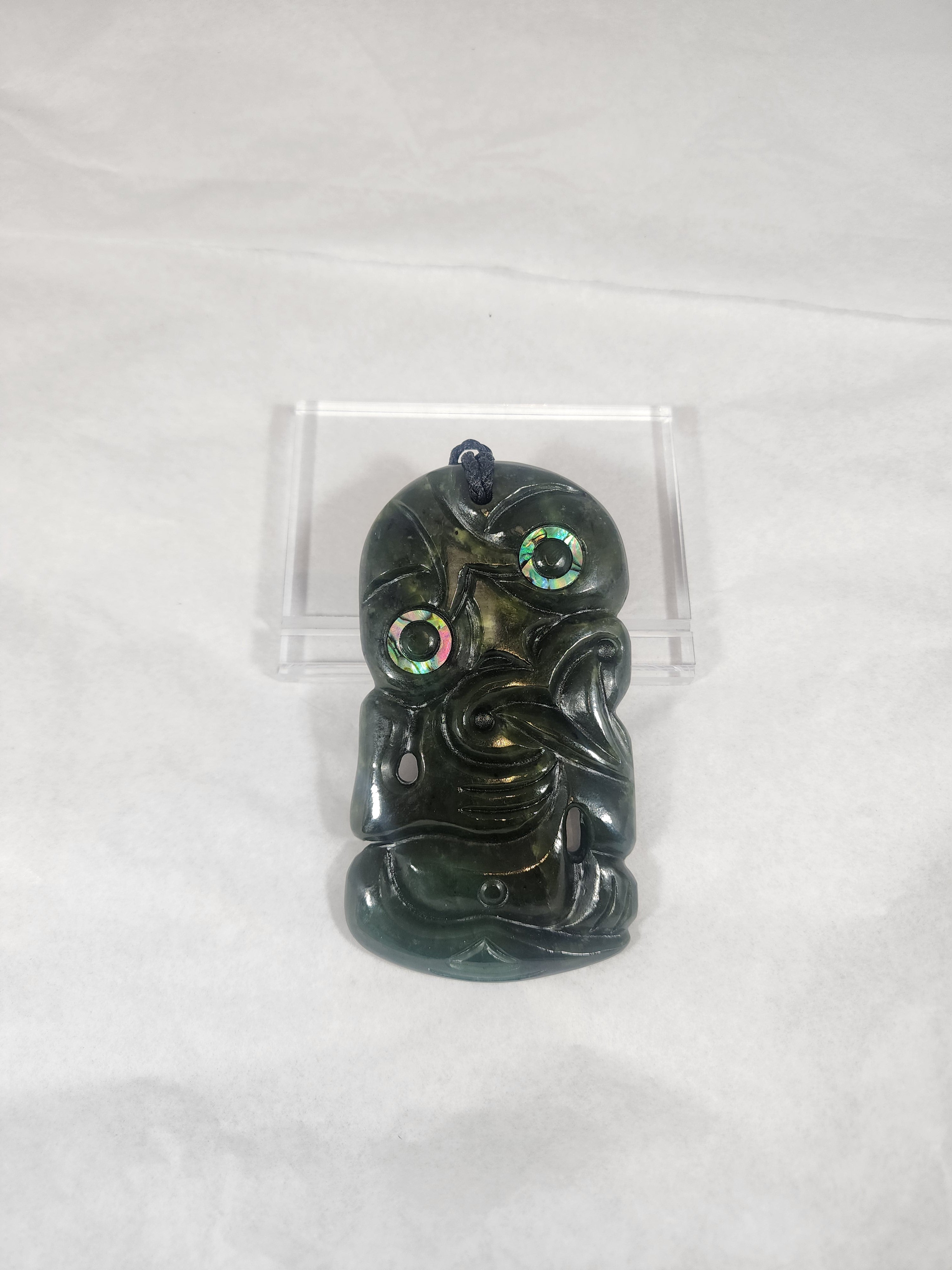 XL Tiki with Paua Eyes - Pounamu