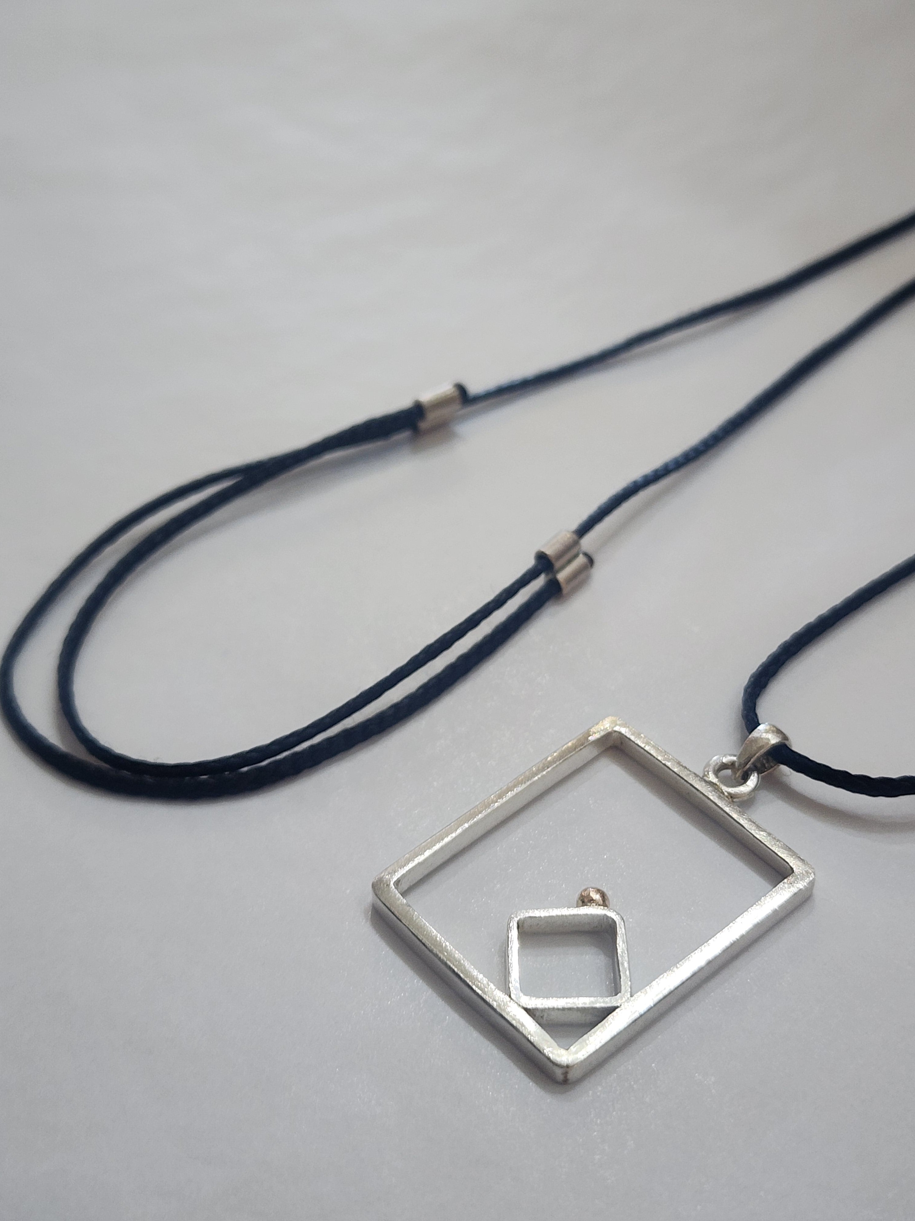 Sterling Silver Square Pendant