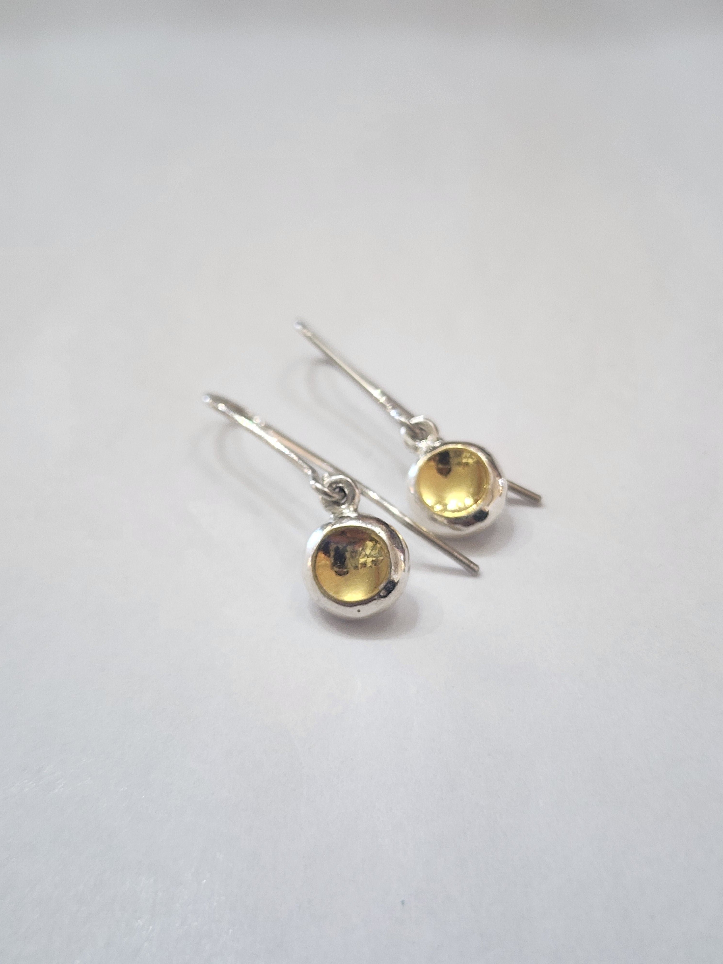 Fine Sterling Silver Concave Earring