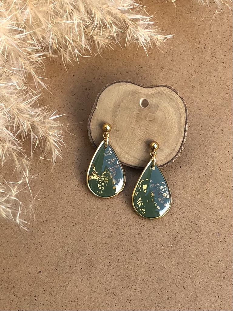 Small Drop Kaki - Earring