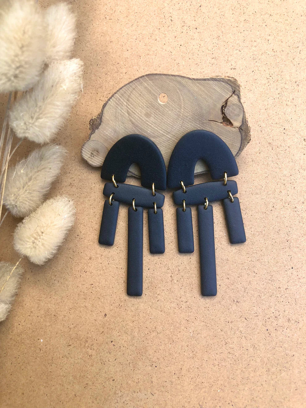 Geometric Black - Earring