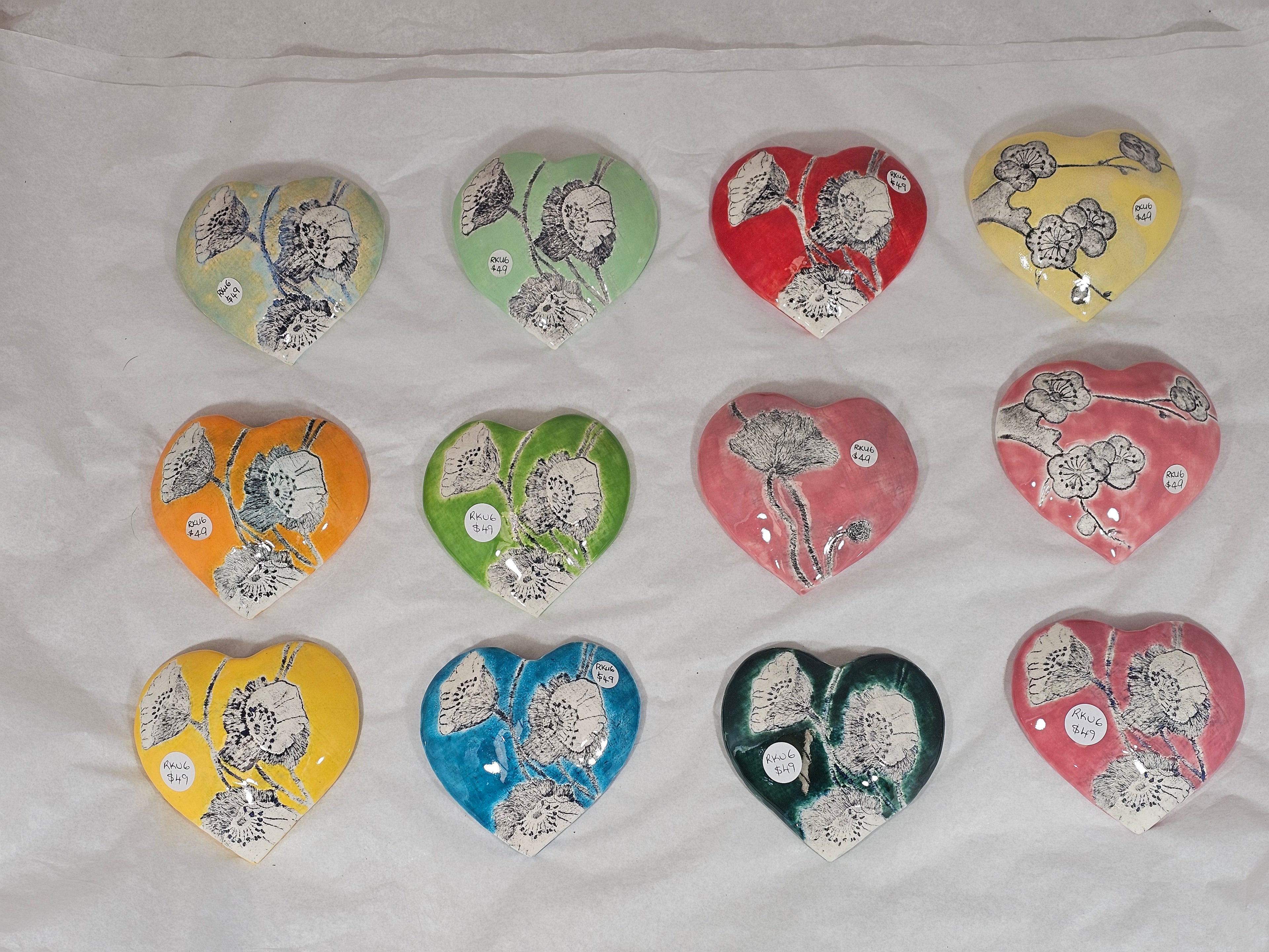 Hearts - Ceramic Wall Hanging