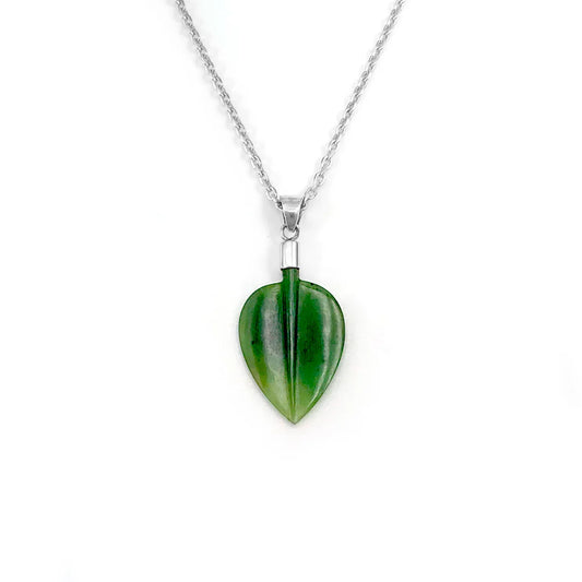 Leaf Charm Necklace - Pounamu