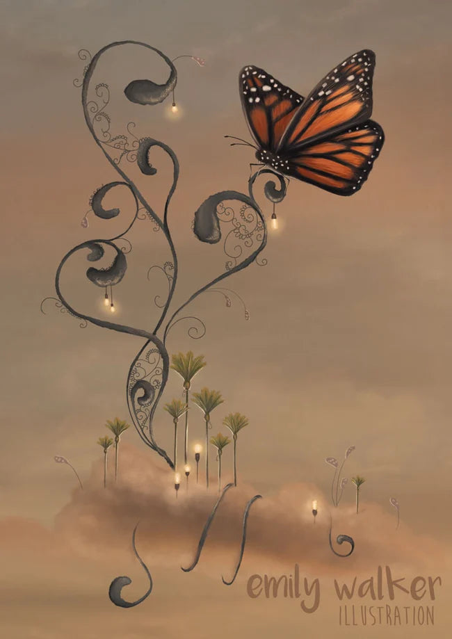 Monarch and Butterfly - Limited Edition Paper Print