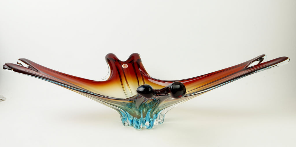 Red/Blue XL Murano Centrepiece