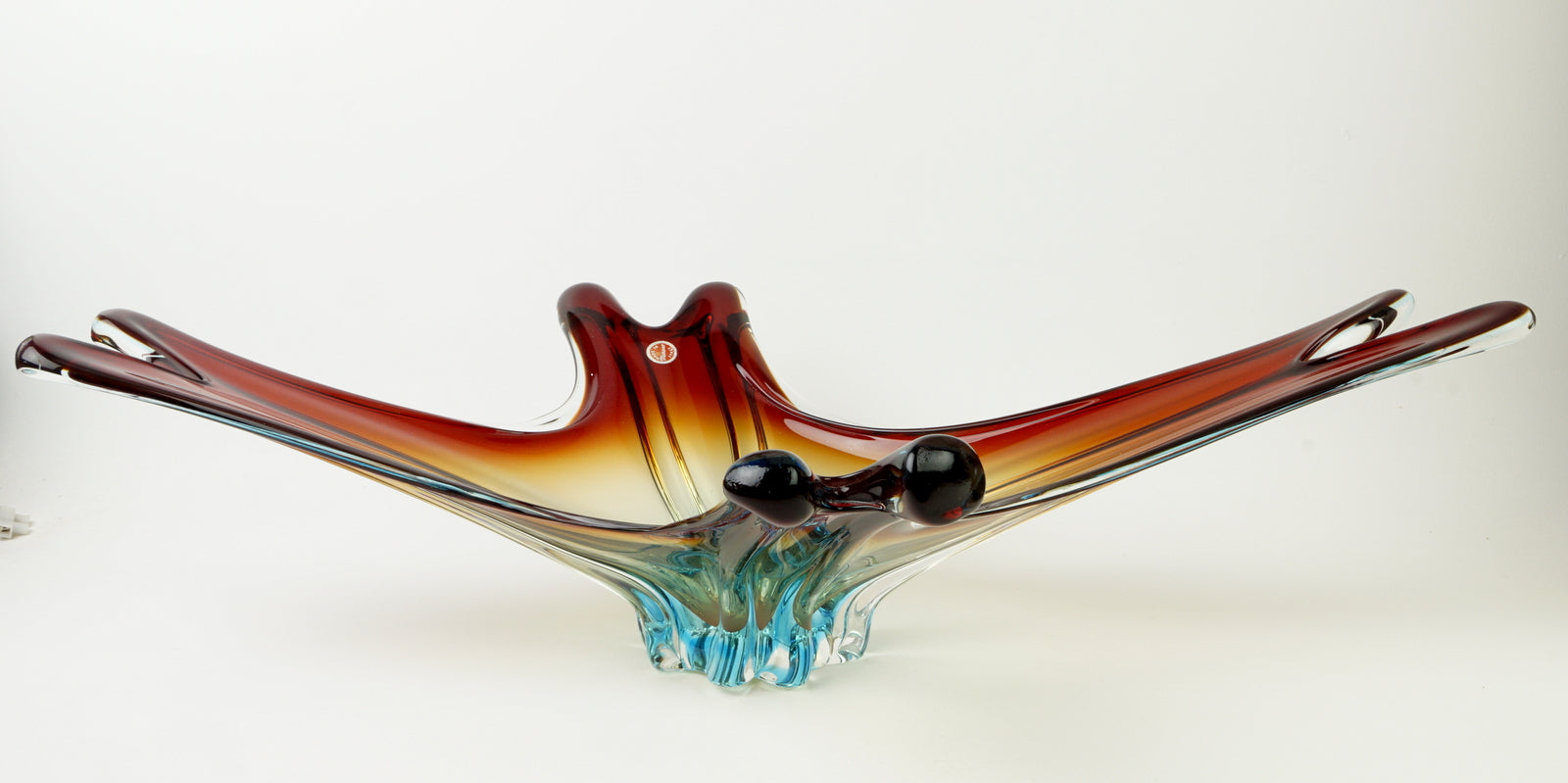 Red/Blue XL Murano Centrepiece