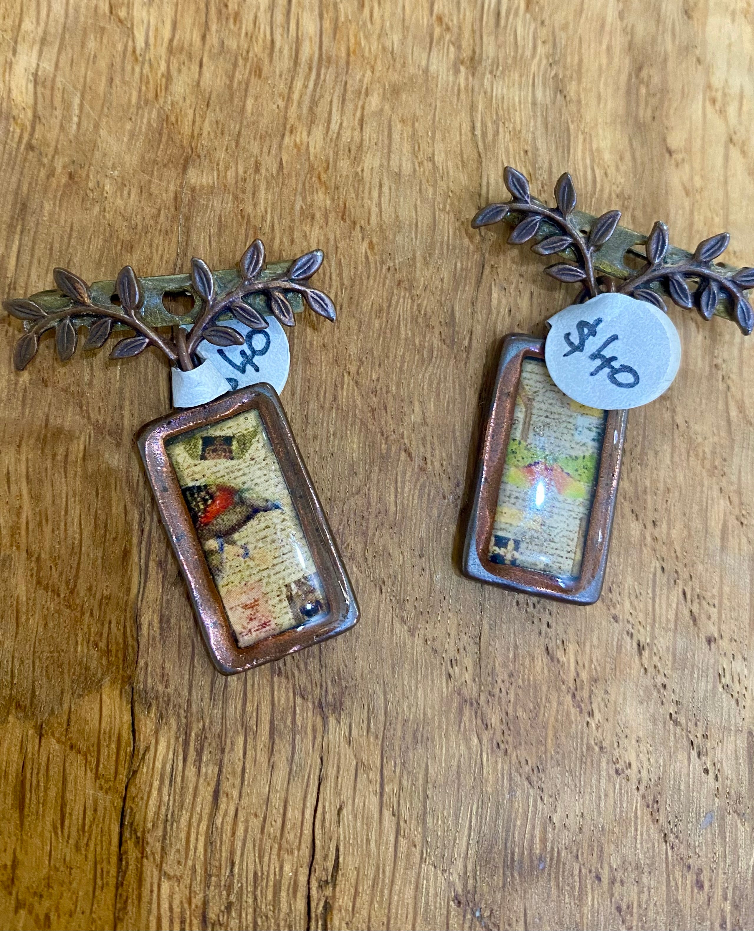 Copper Brooches