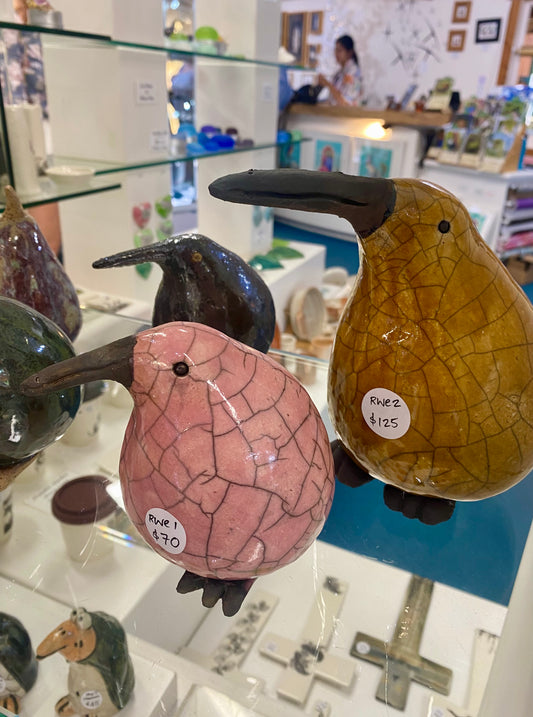 Raku Pottery Kiwis