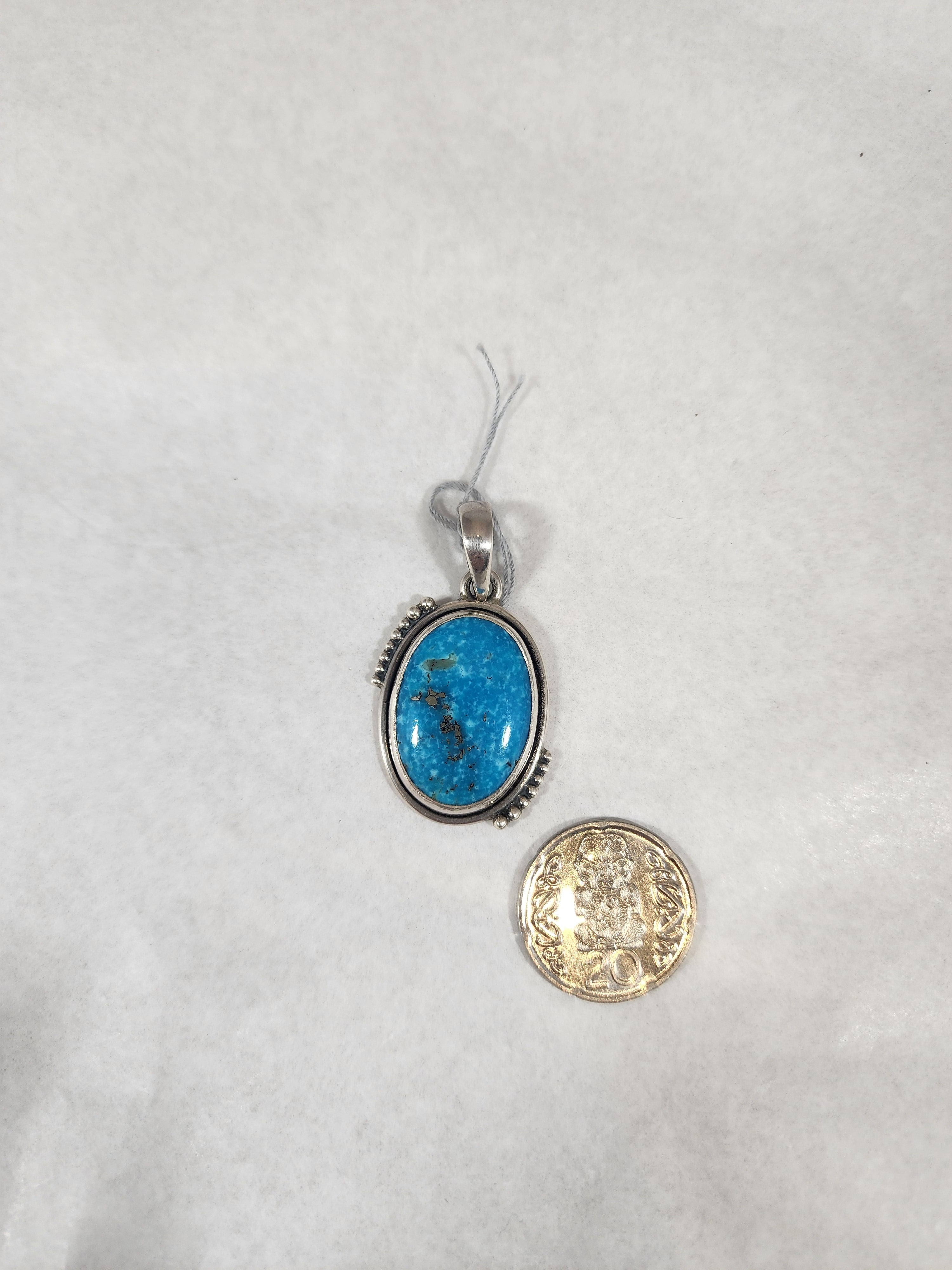 Turquoise Small Oval - Pendant