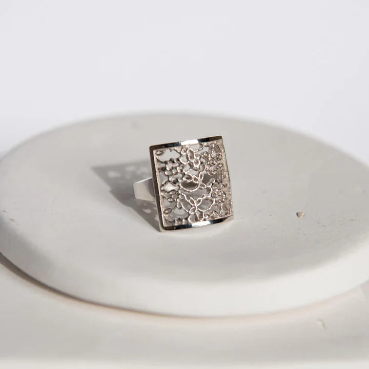 Lace Square Ring
