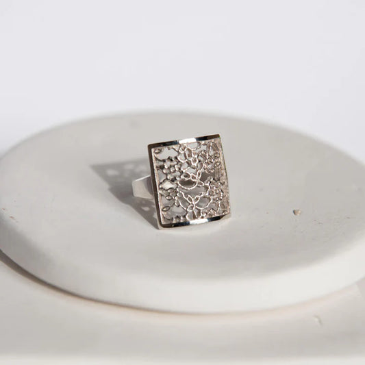 Lace Square Ring