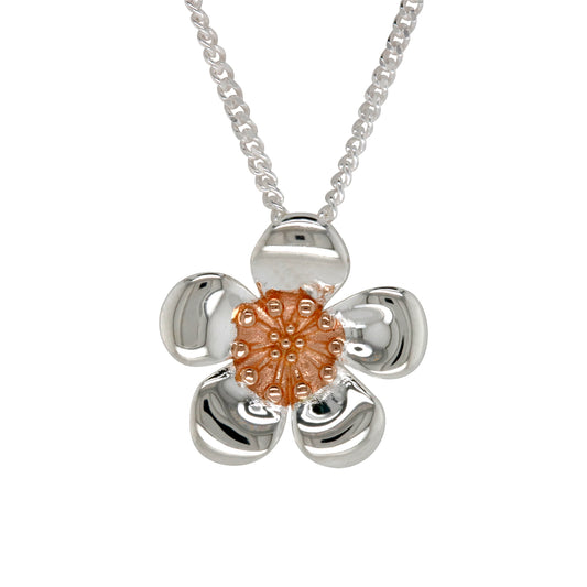Manuka Flower with Rose Gold Necklace