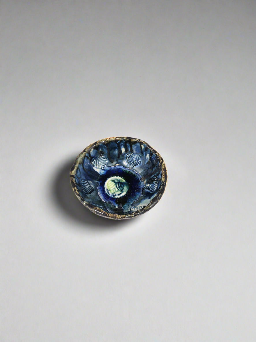 Tiny Dark Blue Heart Dish