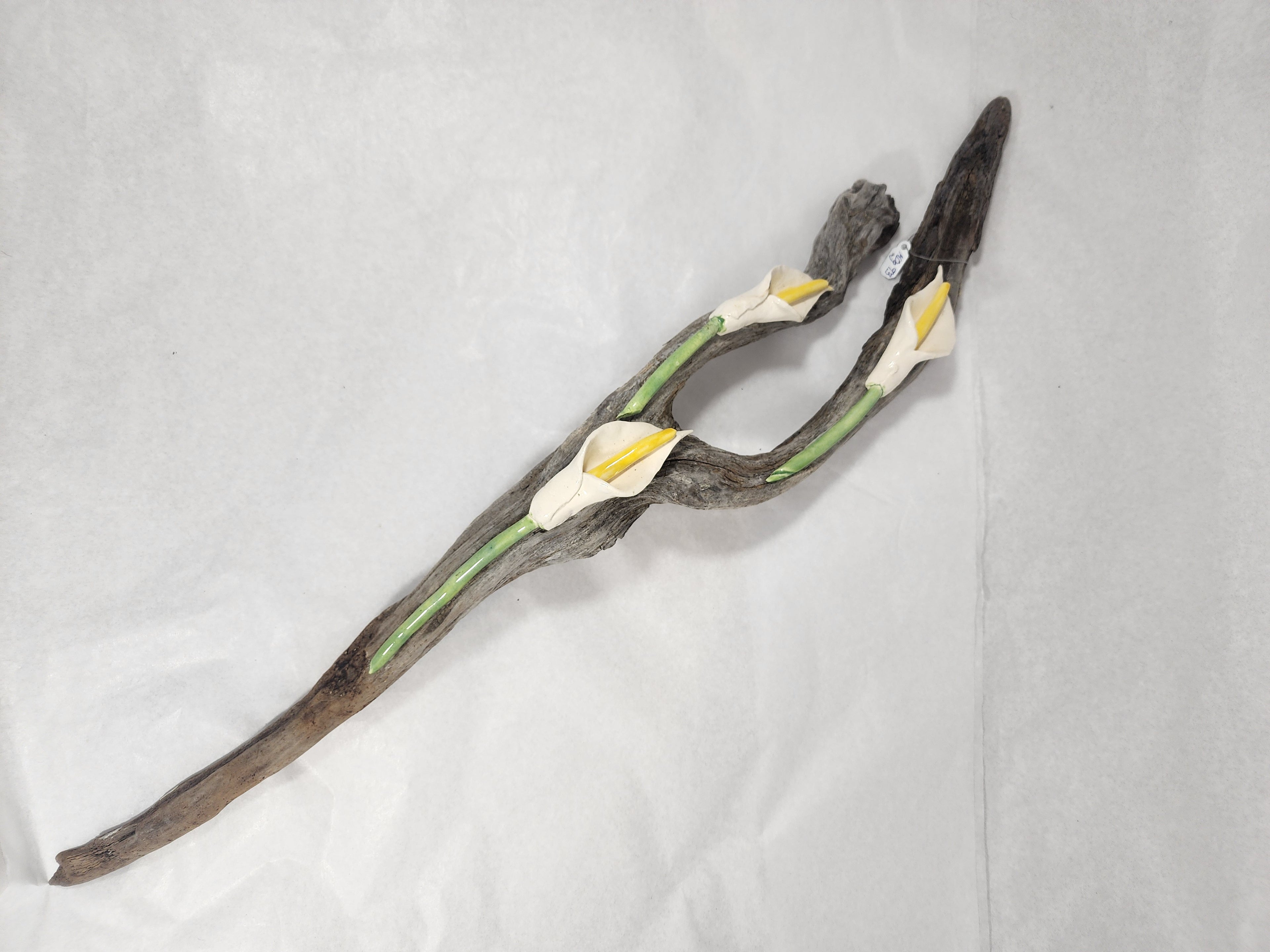 Lillies on  Driftwood