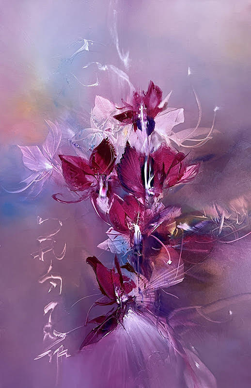 See the Buddha in a Blossoming Flowers - Original Painting